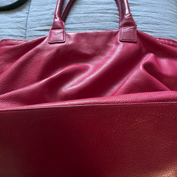 Tory Burch red leather tote bag - Picture 2 of 14